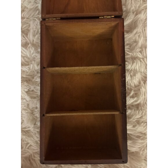 Vintage Wooden Box  Recipes or. Storage With Hand Painted Fruit  Design - Picture 4 of 11